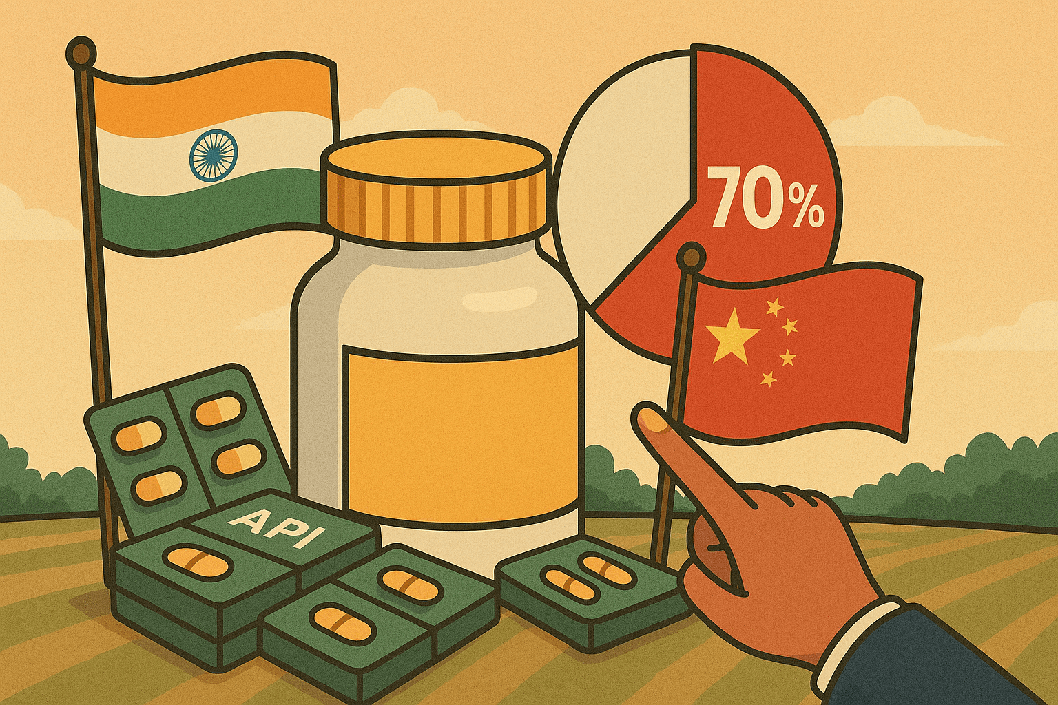 India relies on China for 70% of API Imports
